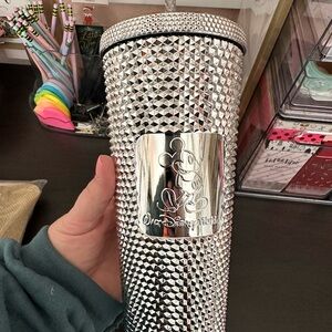 Walt Disney World Limited Edition StarbucksSilver Studded Tumbler
